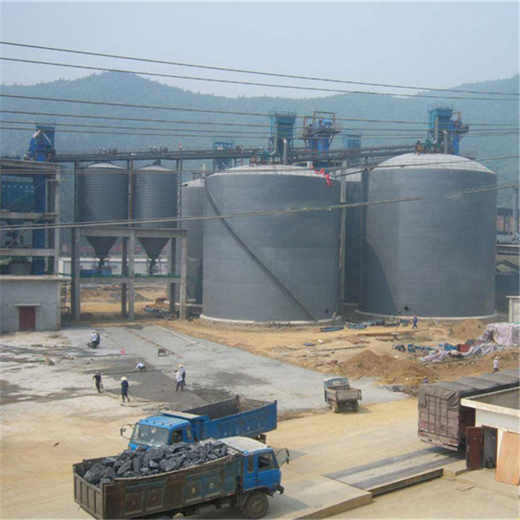 邢台水泥钢板仓2座3000吨青岛项目进入施工